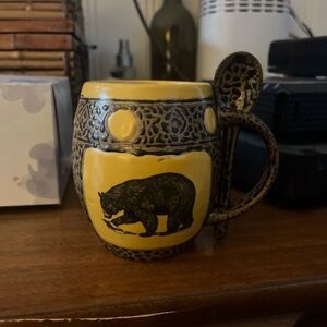 Yellow Bear Mug with Spoon